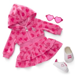  AG Pink Hearts Hoodie Dress
